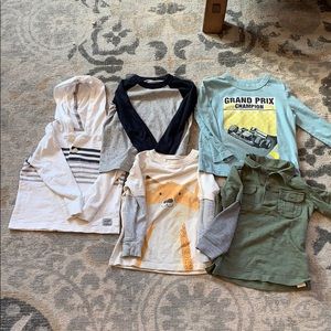 Lot Of 5 Boys 3T Long Sleeved Shirts